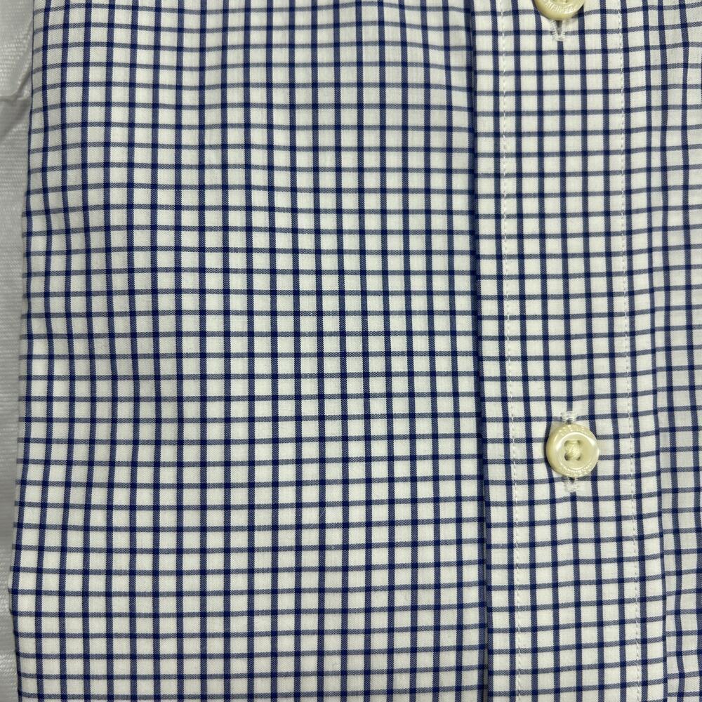 NWT Daniel Cremieux Classics Men's Large Blue White Graph Paper Dress Shirt - Picture 3 of 5